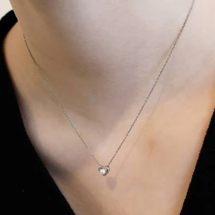 NOONOO FINgers Baby Heart Pearl Necklace