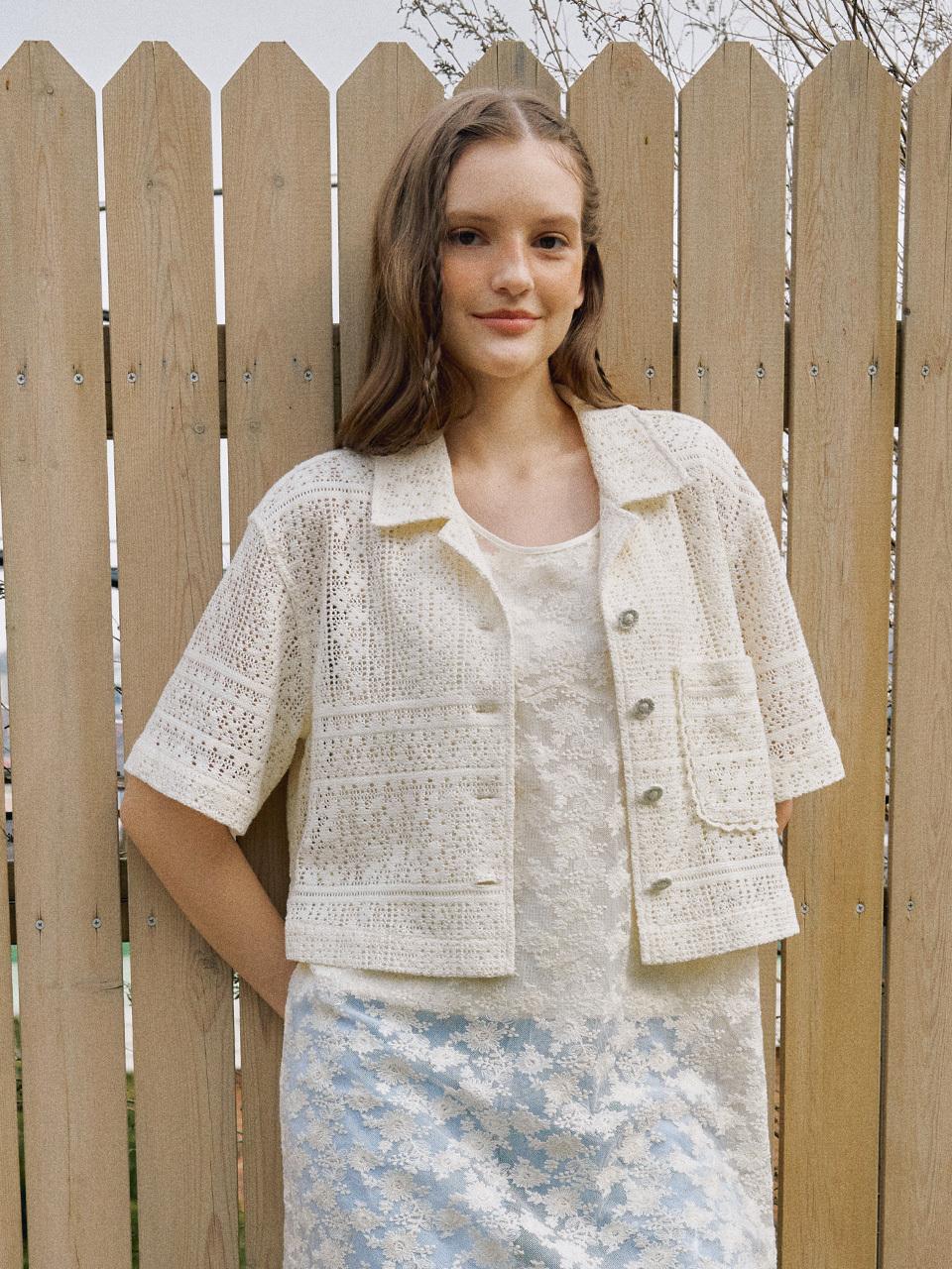 Lace Crop Shirt