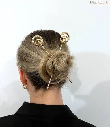 Modern Minimalist Round Metal Hair Stick