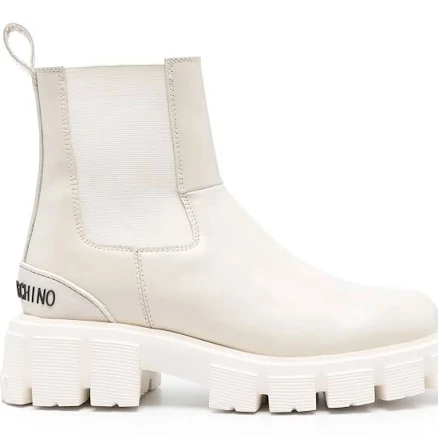 Moschino Women's Logo- Lettering Ankle Boots