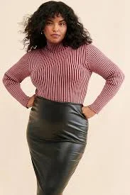 Eloquii Two Toned Ribbed Sweater