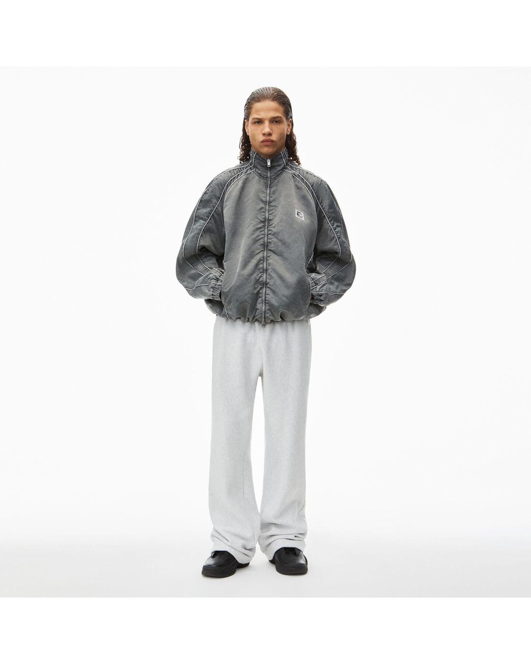 Oversized Piped Track Jacket