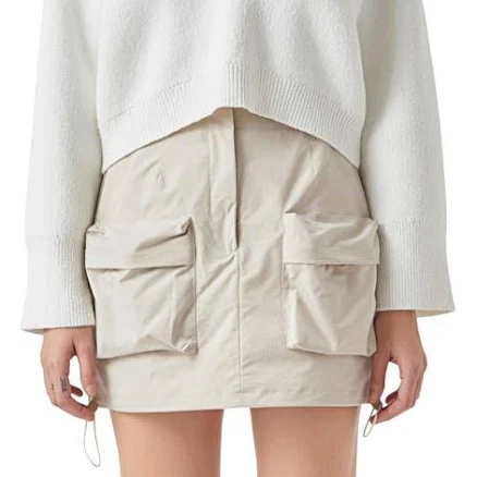 Grey Lab Cargo Mini Skirt