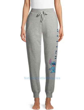NWT Lilo & Stitch Jogger Sweat Pants Size XS Womens Jr Disney Lounge Pajamas
