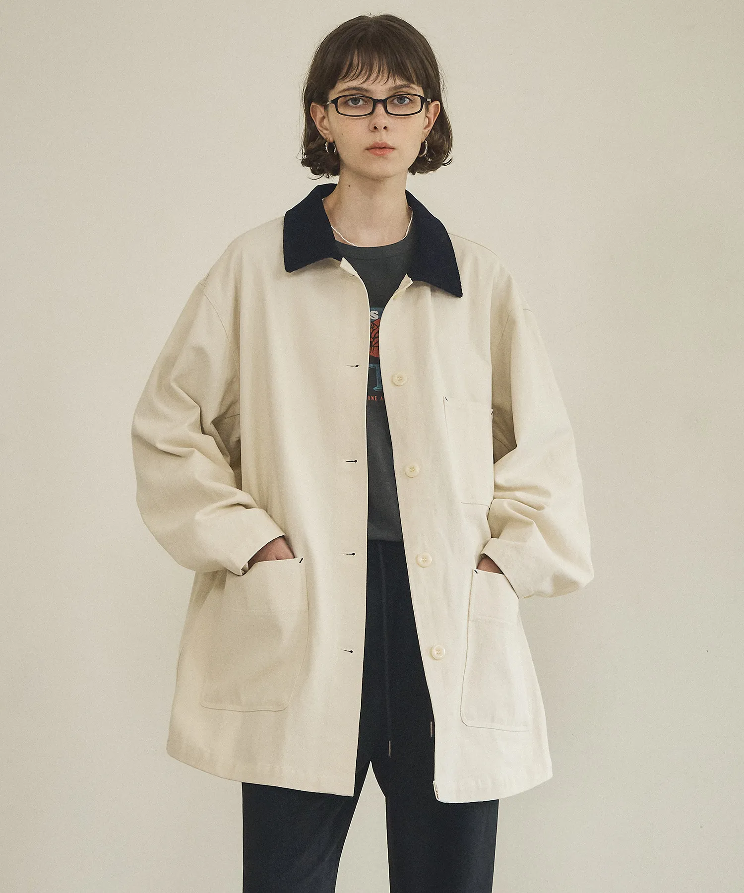 O3737 Peach Work Jacket_Cream