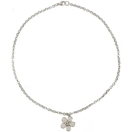 [TWENTYONEAUGUST] DIAMOND SMILEY DAISY NECKLACE