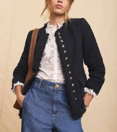 Boucle Tweed Long Sleeve Jacket