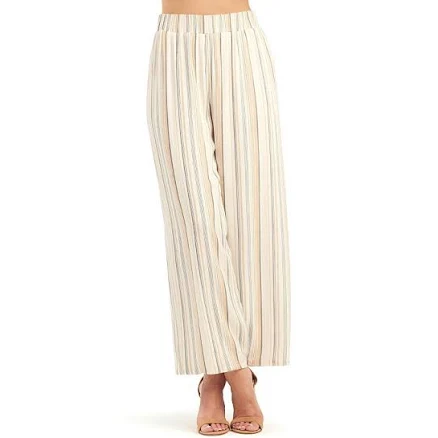 AB Studio Women's Striped Woven Lined Pants