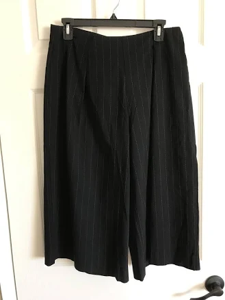 In Awe of You Juniors Pinstriped Culotte Pants