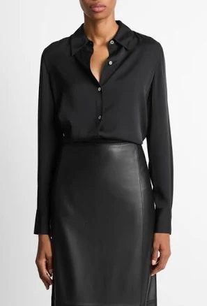 Vince Women's Classic Slim-Fit Shirt