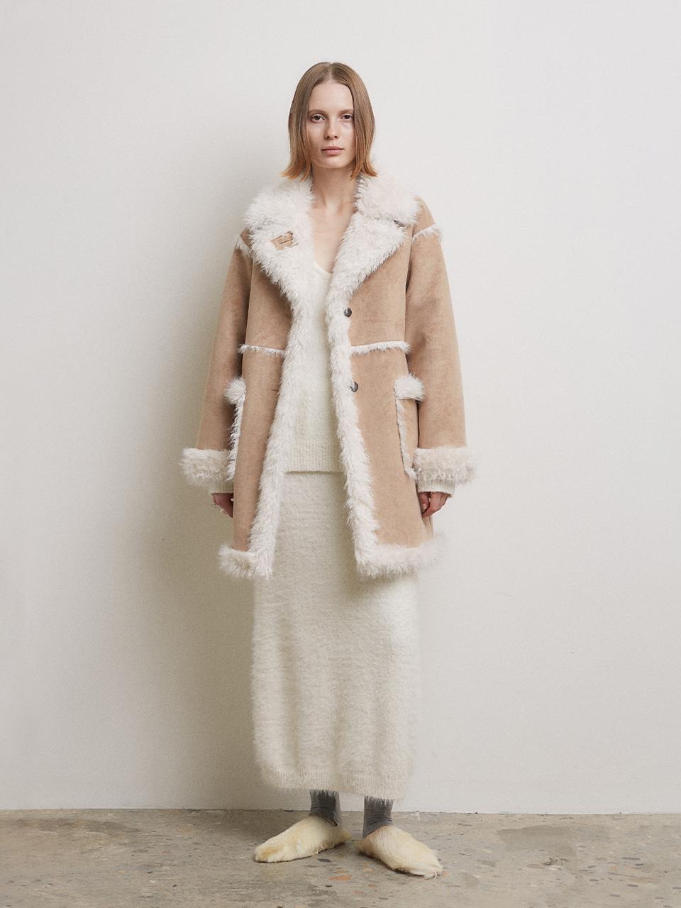 Reversible Mustang Coat Beige