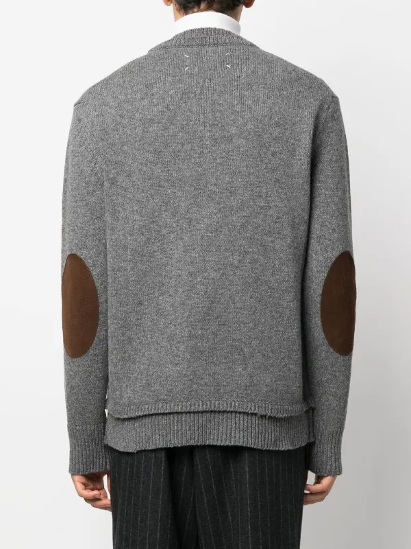 Elbow-patch Knitted Jumper