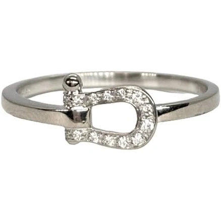 FRED Force 10" White Gold Diamond Ring