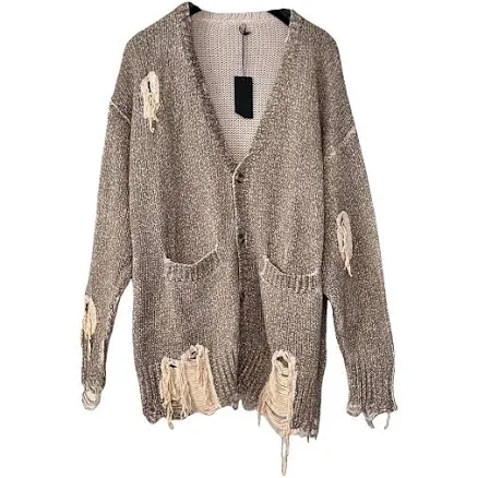 R13 Distressed Jumbo Cardigan