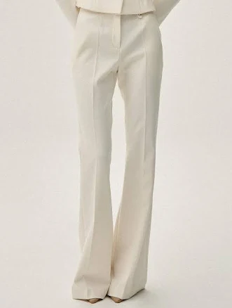 ROMANCHIC Bootcut Basic Slacks Trousers by W Concept