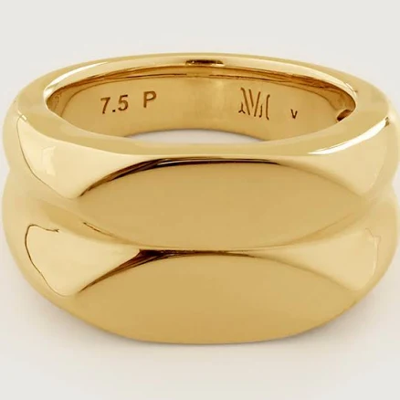 Monica Vinader Womens Gold Havana Recycled 18Ct Yellow