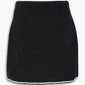 Wool-blend tweed mini skirt