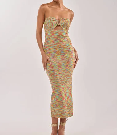 AKIRA Starry Night Knit Midi Dress
