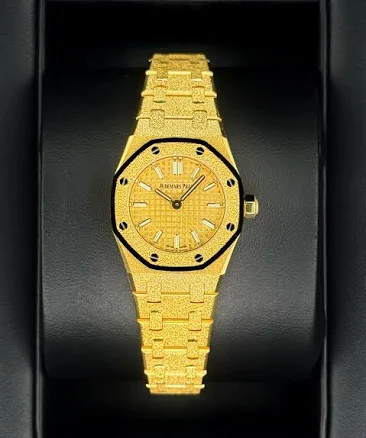 NEW 2026 Audemars Piguet Royal Oak Mini Frosted 23mm 67630BA Yellow Gold Dial