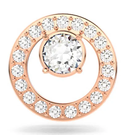 Swarovski Women's Creativity Circle Round Cut Rhodium Plated Earrings