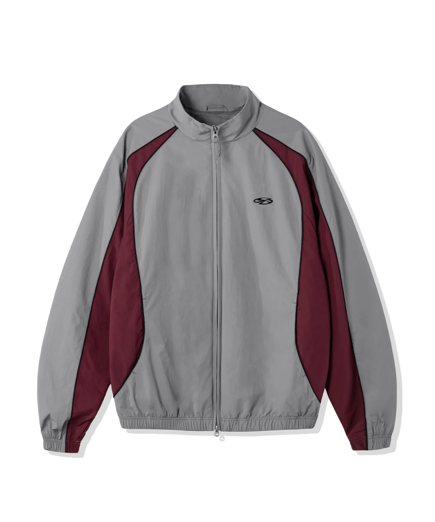 Symbol Logo Curve Color Block Windbreaker_Gray
