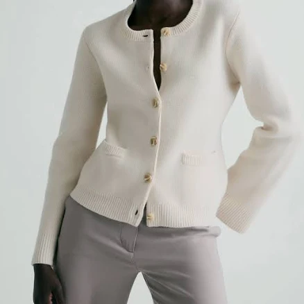 Quince Mongolian Cashmere Structured Cardigan Sweater
