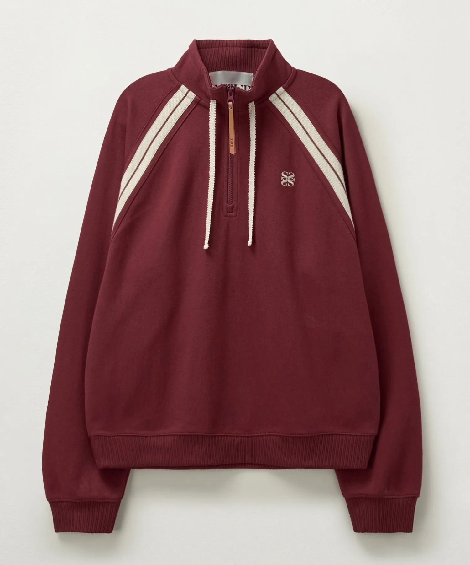 Lawton Half Zip-Up Sweatshirt Burgundy