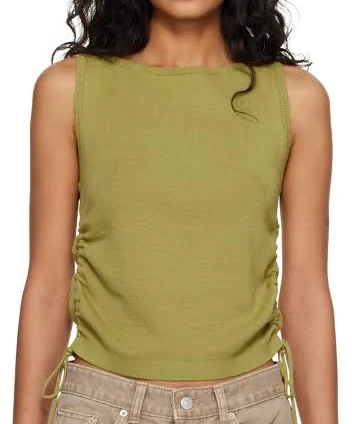 Dunst Green Layering Knit Tank Top