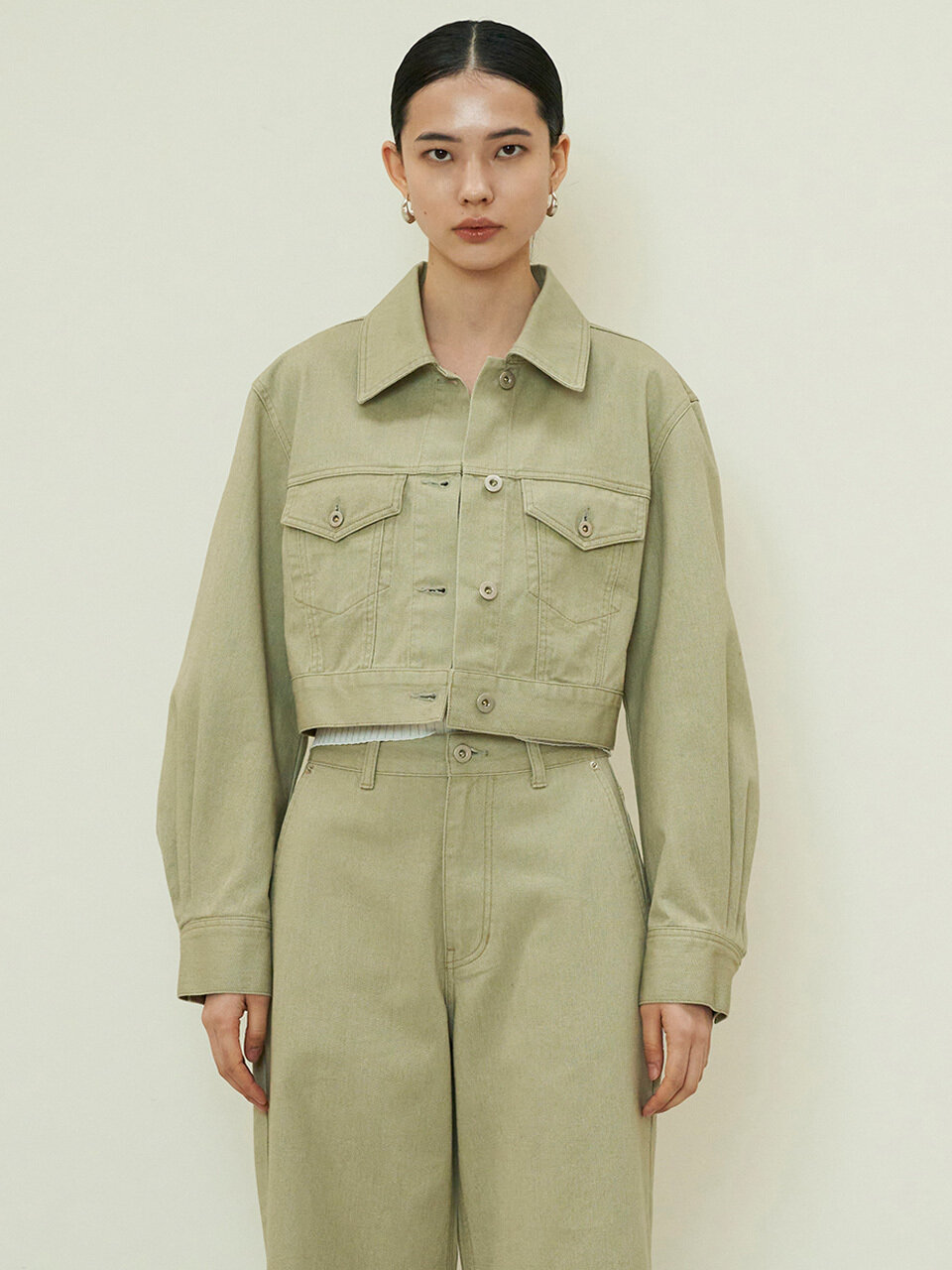 Foe Balloon Crop Jacket _2 Colors