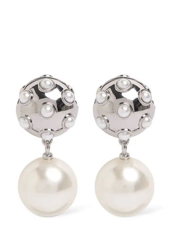 Dot Faux Pearl Drop Earrings