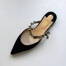 Christian Louboutin Women's Planet Choc Suede Spike-Strap Mules