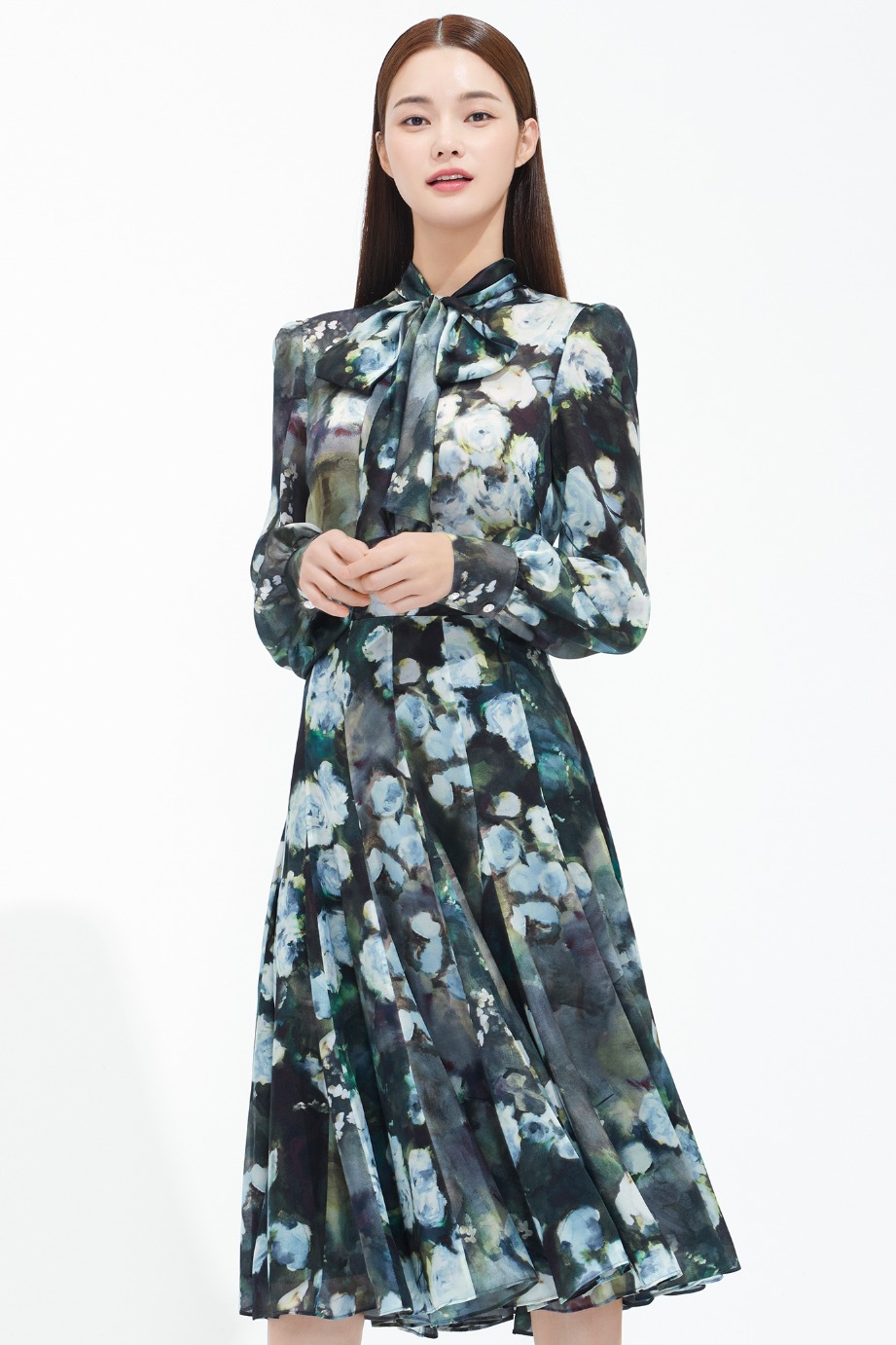 Silk Satin Tie Blouse
