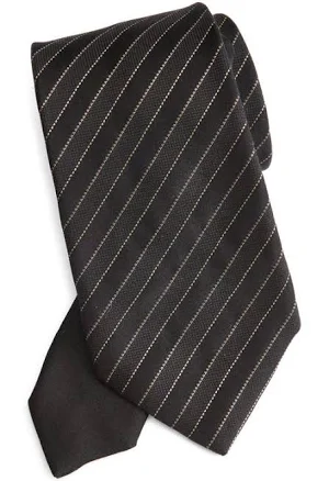 Canali Men's Stripe Metallic Silk Jacquard Tie