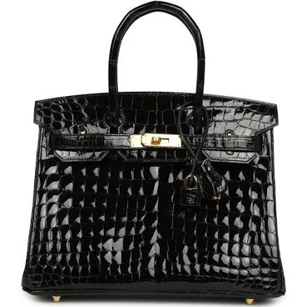 Hermès Black Crocodile Porosus Lisse Birkin 30