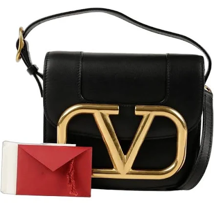 Valentino Supervee Leather Shoulder Bag