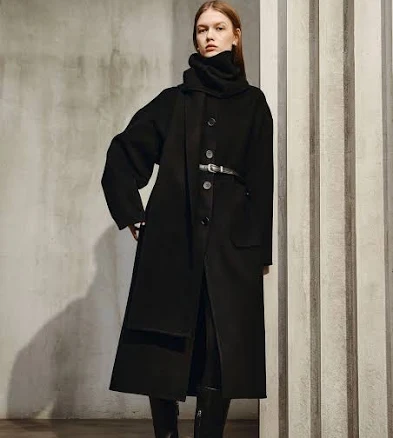 Wool-Cashmere Scarf Coat