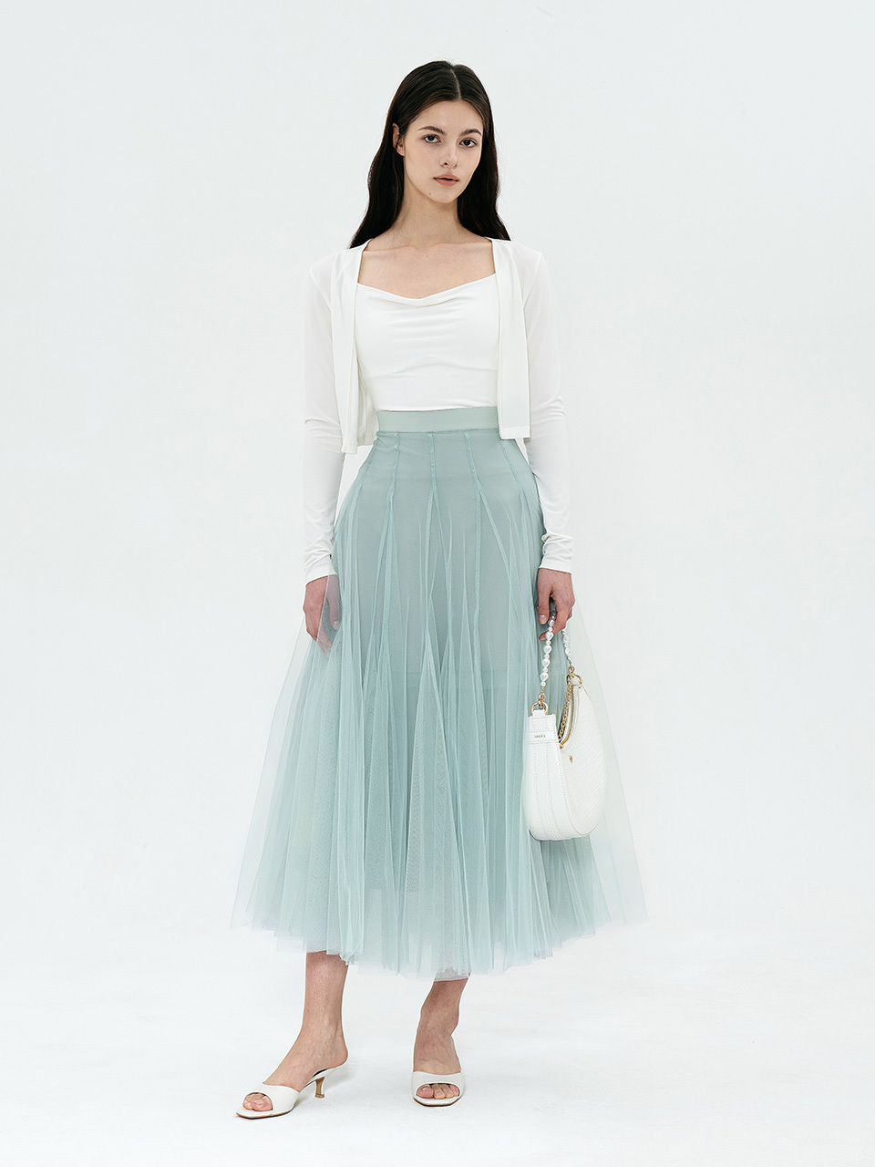 Etoile Banding Sha Skirt (Mint)