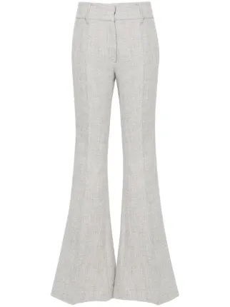 Flared Seam-detail Flared Trousers