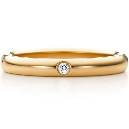 Tiffany & Co. Platinum Band ring with A Diamond