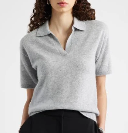 Nordstrom Cashmere Johnny Collar Sweater