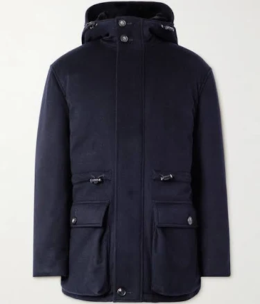 Loro Piana Damiano Shearling-Lined Padded Storm System Cashmere-Felt Hooded Jacket - Men - Navy Coats and Jackets - XLLoro Piana Damiano Shearling-Lined Padded Storm System Cashmere-Felt Hooded Jacket