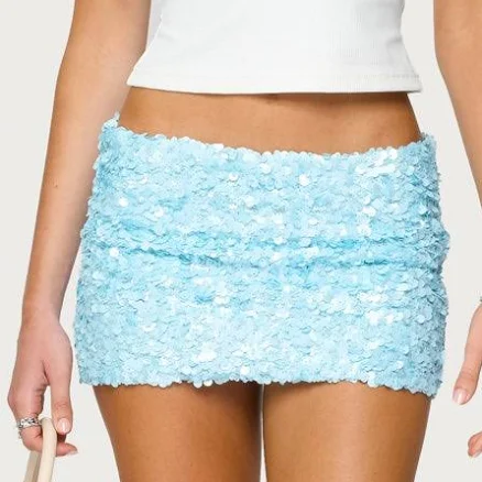 Edikted Women's Evelina Sequin Mini Skort