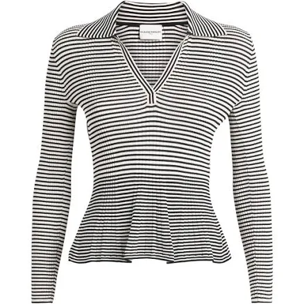 Claudie Pierlot Knitted Open-Collar Polo Shirt - 1