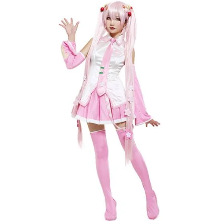 Sakura Cosplay Costume with Sakura Hair Pins