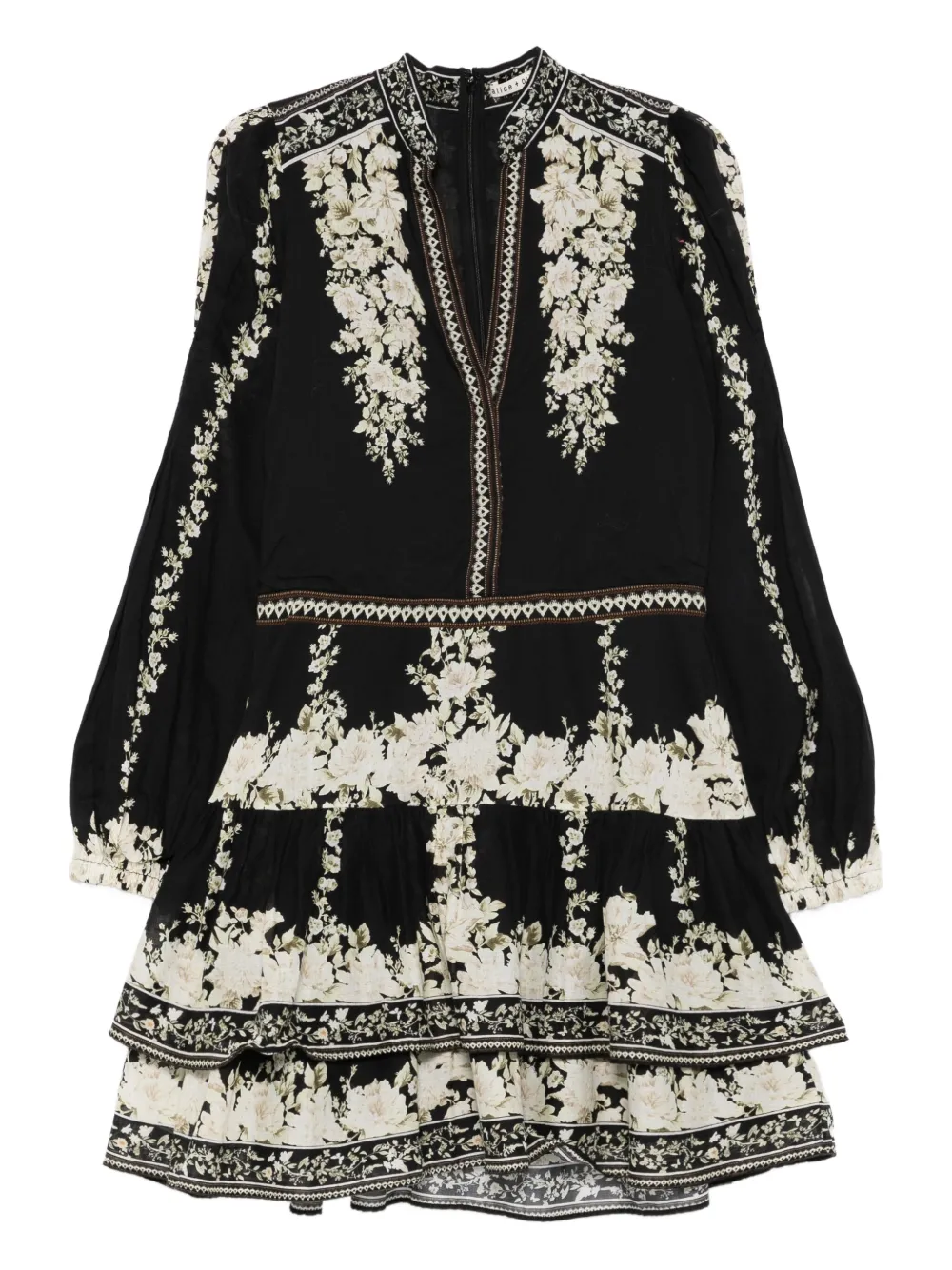 Valencia Floral Tiered Mini Dress