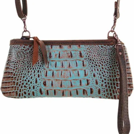 Double J Saddlery Crocodile Little Clutch