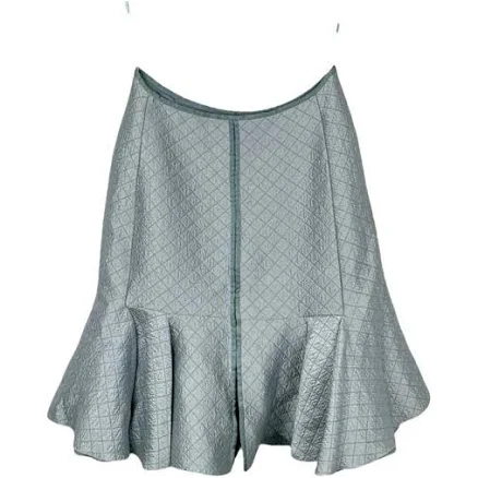 Lanvin Grey Wool Blend A-Line Skirt Size 38 IT