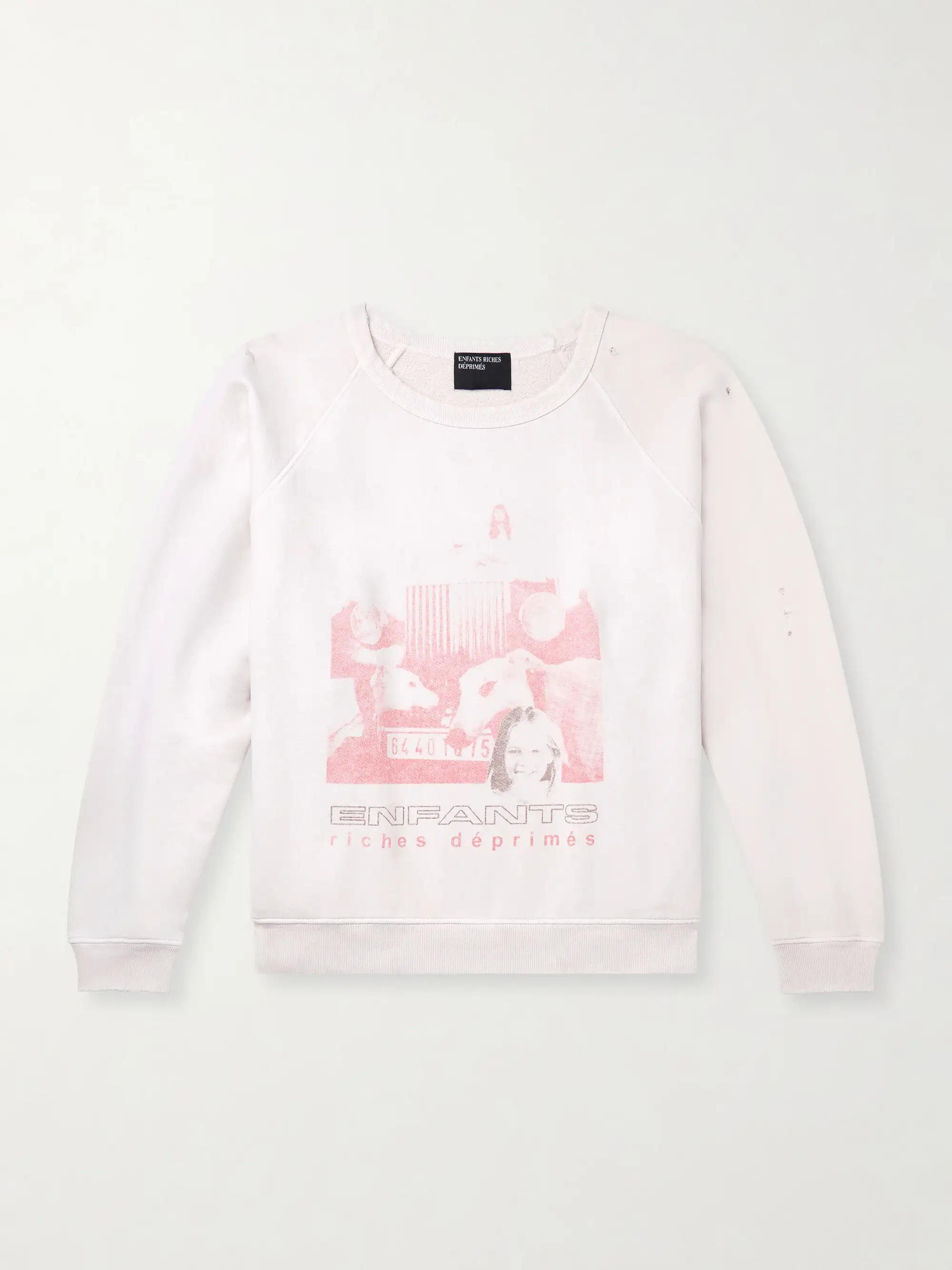 Distressed Cotton-Jersey Sweatshirt