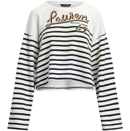 Ralph Lauren Striped Logo-embroidered Top