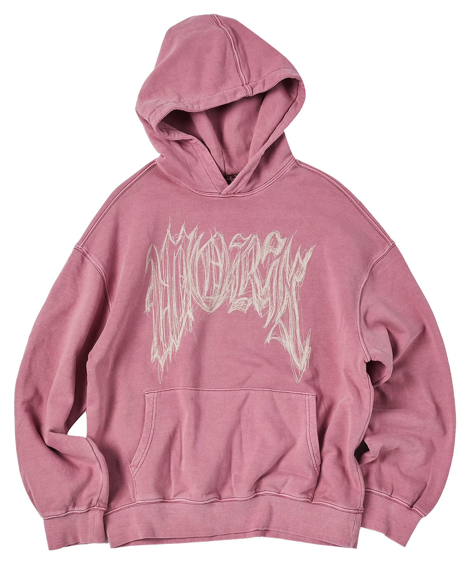 Smoke Pigment Hoodie Magenta